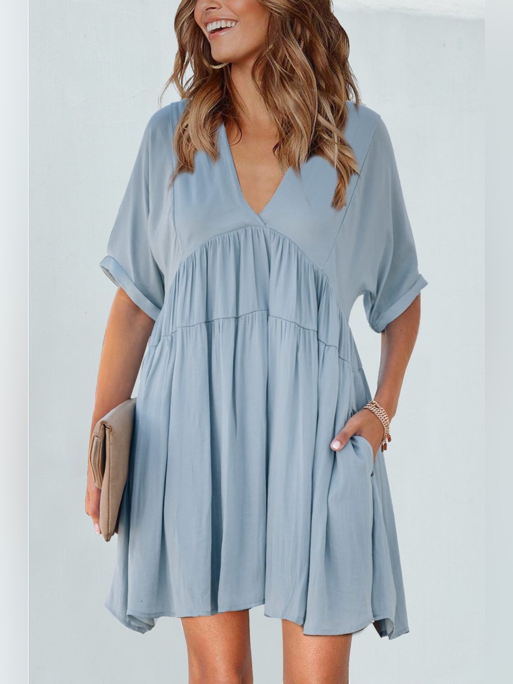 The Impeccable Pig Soft Blue Dress